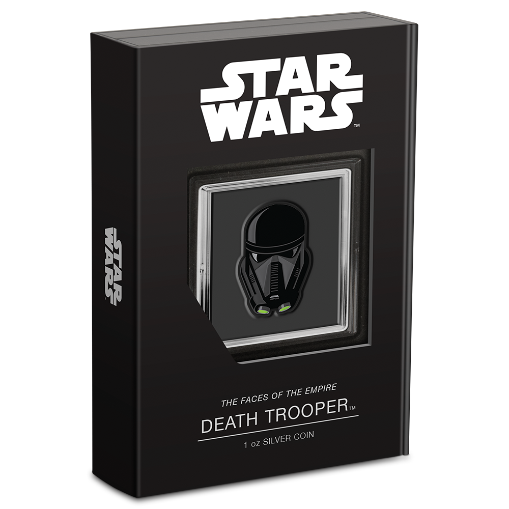 Niue 2022 $2 Faces of The Empire Death Trooper 1oz Silver Coloured Proof Coin