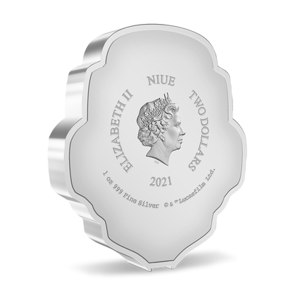 Niue 2021 $2 Faces of The Empire Scout Trooper 1oz Silver Coloured Proof Coin