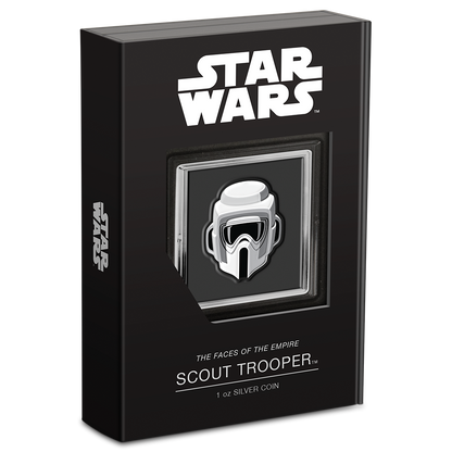 Niue 2021 $2 Faces of The Empire Scout Trooper 1oz Silver Coloured Proof Coin