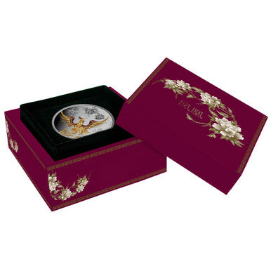 Niue 2015 $2 Feng Shui Phoenix 1oz Silver Coloured Proof Coin