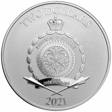 Niue 2021 $2 Star Wars Galactic Empire 1oz Silver BU Coin