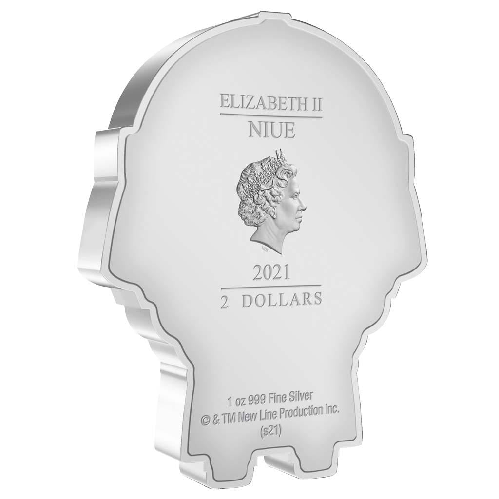 Niue 2021 $2 Chibi Lord of The Rings Gimli Shaped 1oz Silver Proof Coin