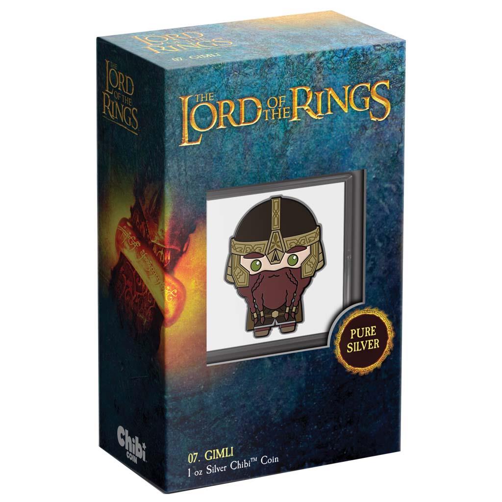Niue 2021 $2 Chibi Lord of The Rings Gimli Shaped 1oz Silver Proof Coin