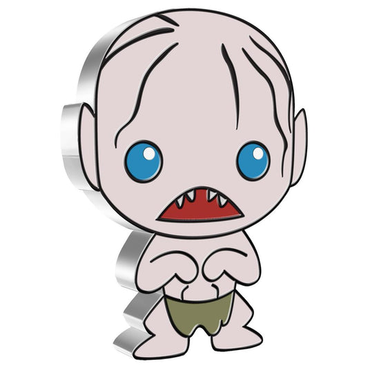 Niue 2021 $2 Chibi Lord of The Rings Gollum Shaped 1oz Silver Proof Coin