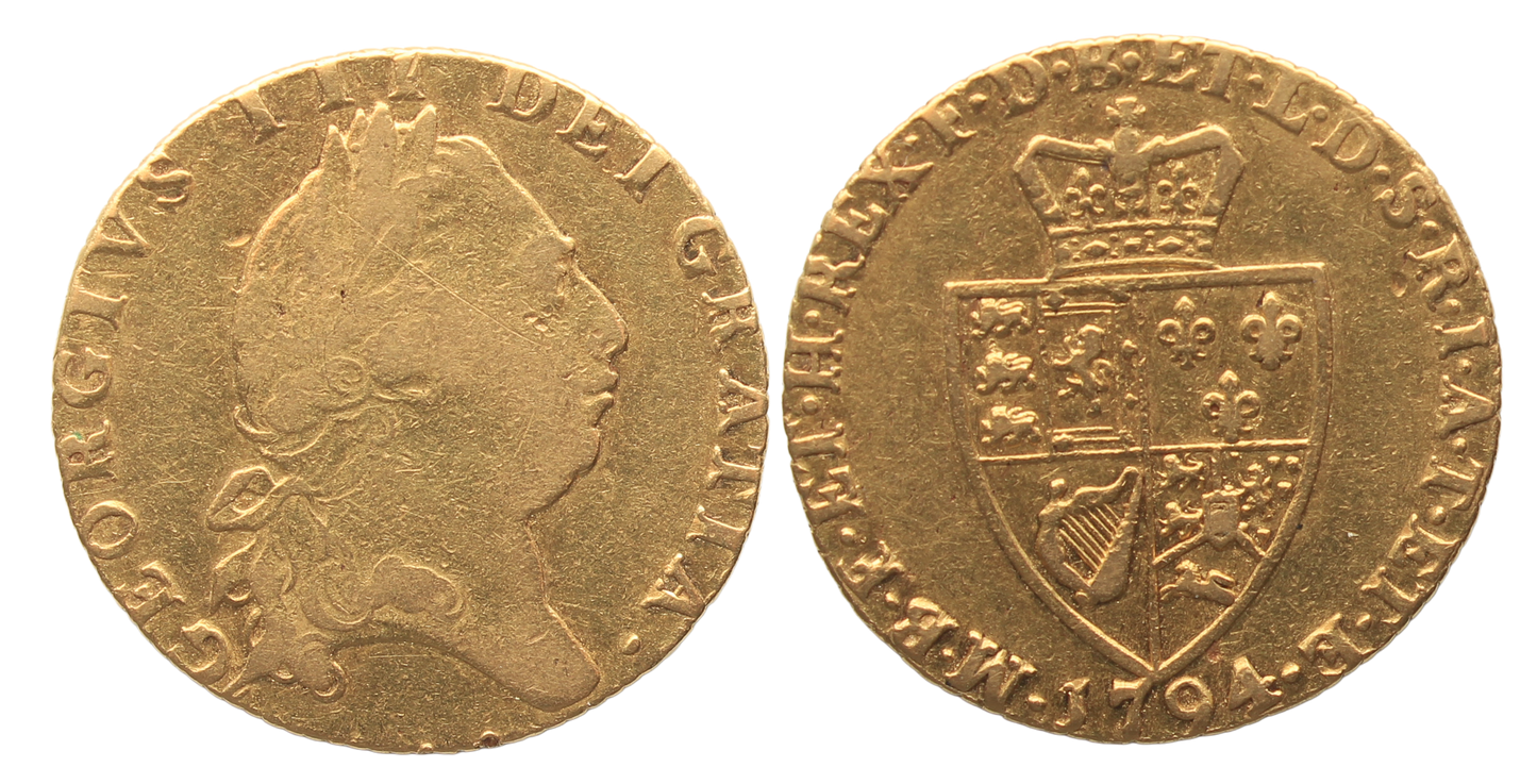 GB 1794 George III Spade Guinea Fine