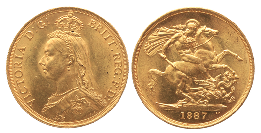 GB 1887 Victoria Jubilee Two Pounds UNC