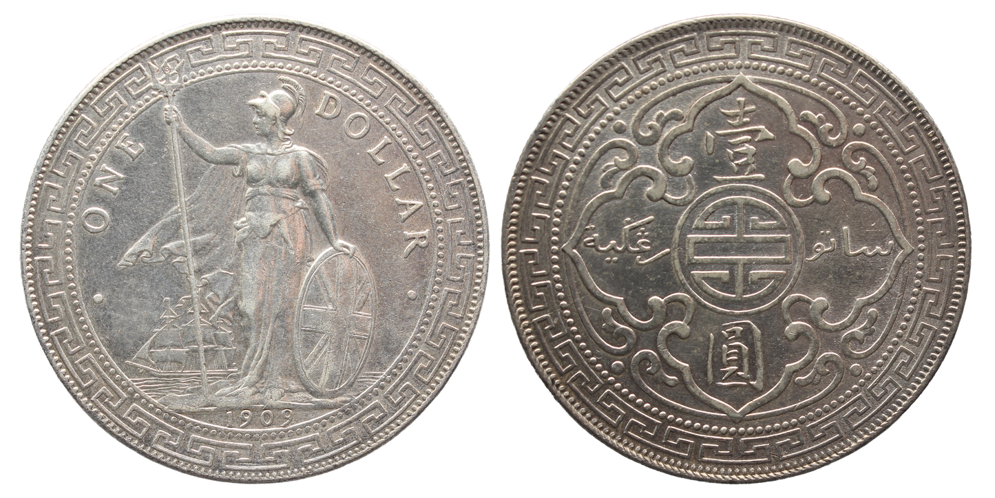 GB 1909B Trade Dollar EF