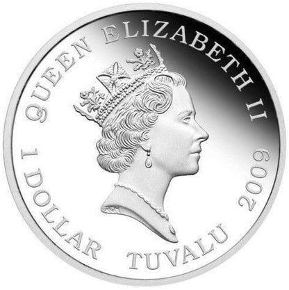Tuvalu 2009 $1 Great Composers Felix Mendelssohn 1809-1847 1oz Silver Proof Coin
