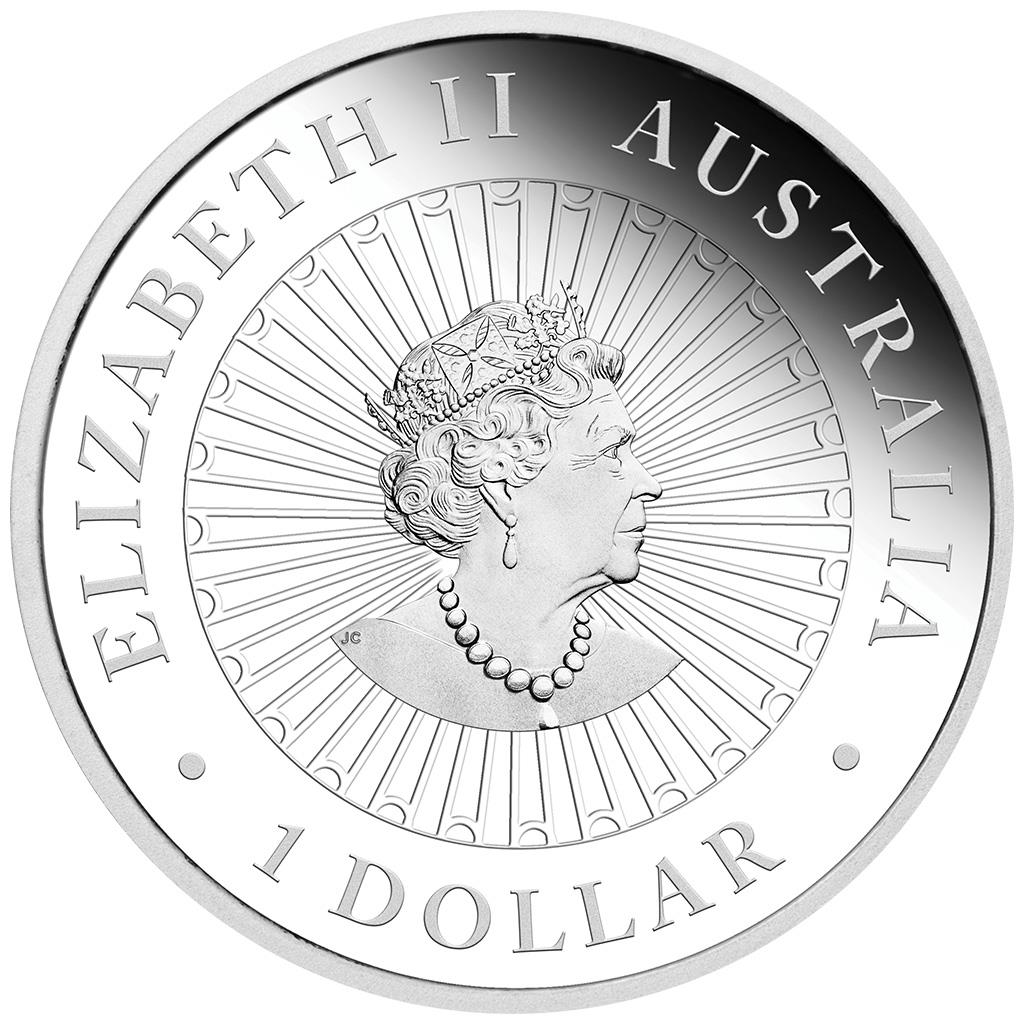 2022 $1 Great Southern Land Blue Lepidolite 1oz Silver Proof Coin