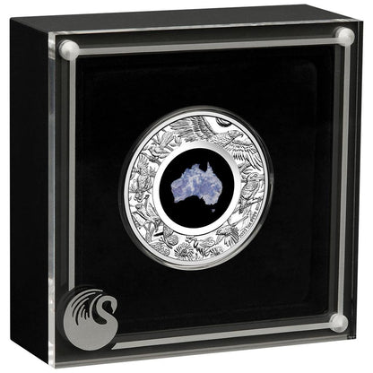 2022 $1 Great Southern Land Blue Lepidolite 1oz Silver Proof Coin