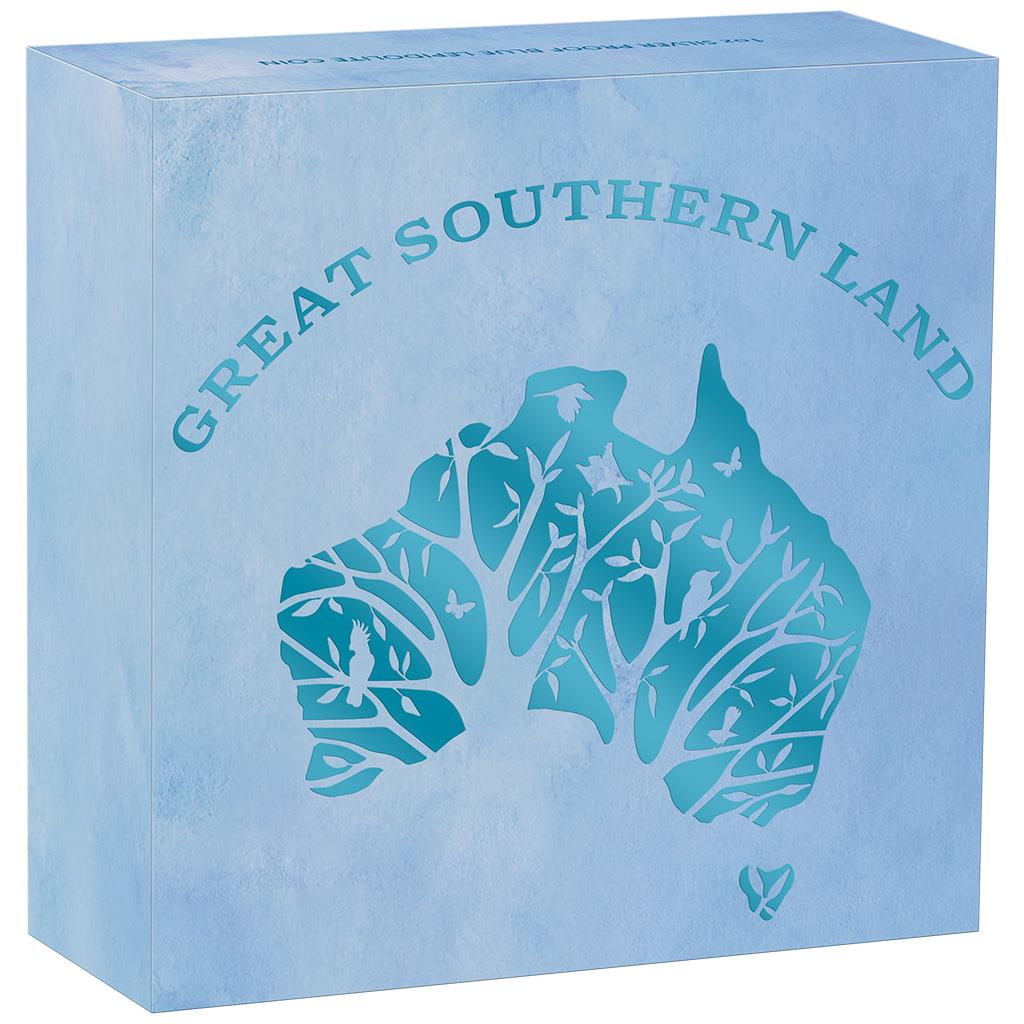 2022 $1 Great Southern Land Blue Lepidolite 1oz Silver Proof Coin