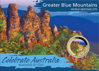 2010 $1 Celebrate Australia World Heritage Site Coloured Uncirculated 5 Coin Set