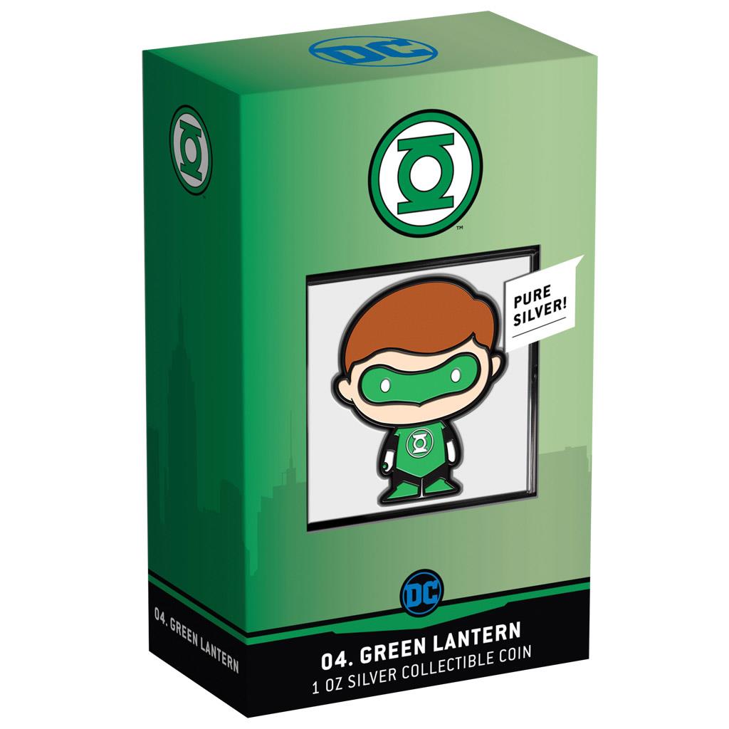 Niue 2020 $2 Chibi DC Comics Green Lantern Shaped 1oz Silver Proof Coin