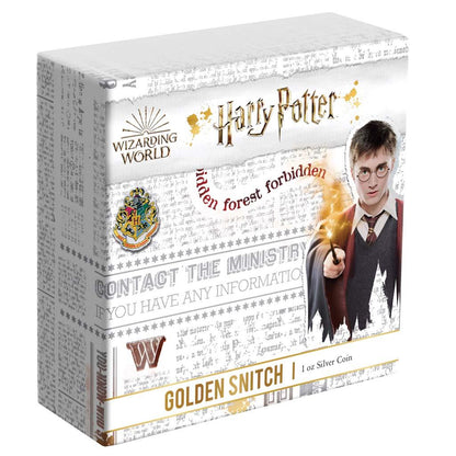 Niue 2022 $2 Harry Potter Golden Snitch Selectively Gold Plated 1oz Silver Proof Coin