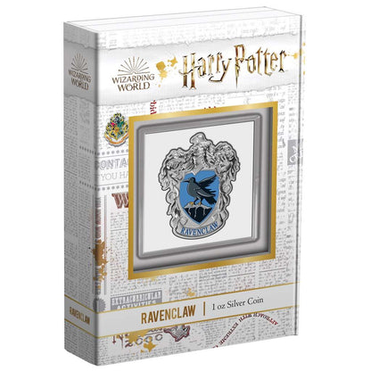 Niue 2021 $2 Harry Potter Hogwarts Crests Ravenclaw 1oz Silver Coloured Proof Shaped Coin