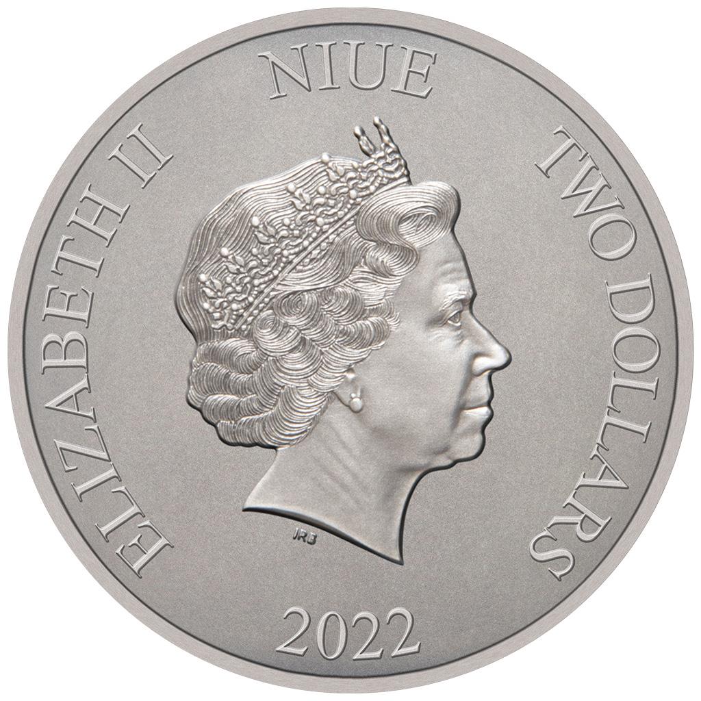 Niue 2022 $2 Harry Potter Hogwarts Dumbledore's Office 1oz Silver Antiqued Coin