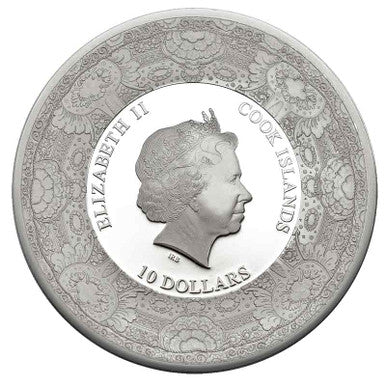 Cook Islands 2015 $10 Vincent Van Gogh with Royal Delft Earthenware Insert 50g Silver Proof Coin