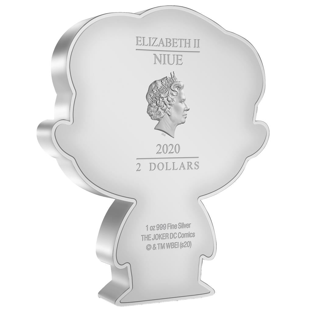 Niue 2020 $2 Chibi DC Comics Joker Shaped 1oz Silver Proof Coin