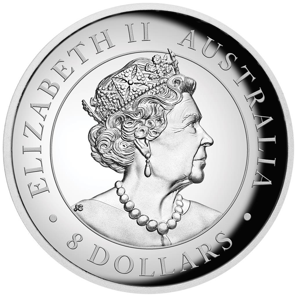 2022 $8 Australian Kookaburra 5oz Silver High Relief Incused Proof Coin