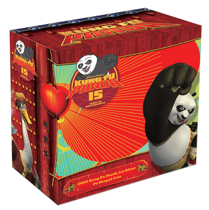 Niue 2023 $2 Kung Fu Panda 15 Years of Anniversary Po Shaped 1oz Silver Coloured Coin