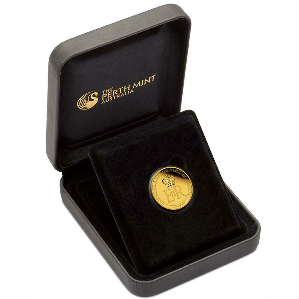 2015 $25 Her Majesty Queen Elizabeth II Longest Reigning Monarch 1/4oz Gold Proof Coin