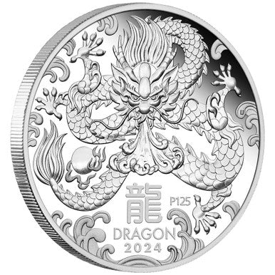 2024 50c Lunar Year of The Dragon 1/2oz Silver Proof Coin