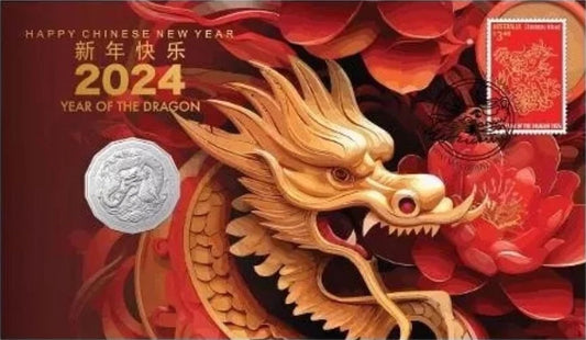 2024 50c Happy Chinese New Year of The Dragon PNC