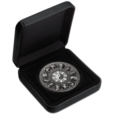 Tuvalu 2019 $5 Lunar Animals 5oz Silver Antiqued Coin