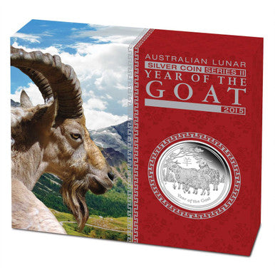 2015 50c Lunar Year of The Goat 1/2oz Silver Proof Coin