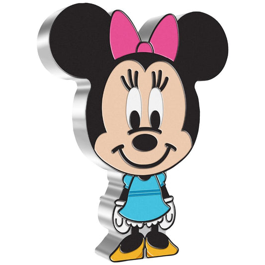 Niue 2021 $2 Chibi Disney Mickey and Friends Minnie Mouse Shaped 1oz Silver Proof Coin