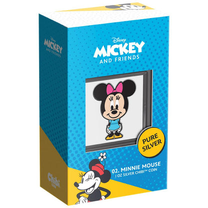Niue 2021 $2 Chibi Disney Mickey and Friends Minnie Mouse Shaped 1oz Silver Proof Coin