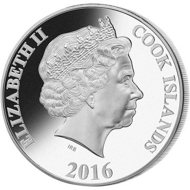 Cook Islands 2016 $25 Year of The Monkey 5oz Silver with Mother of Pearl Proof Coin
