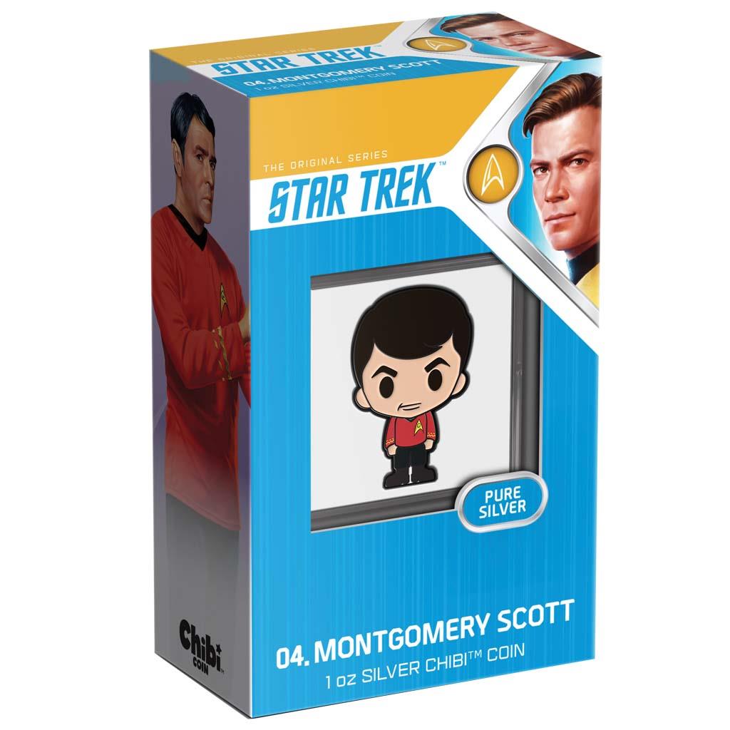 Niue 2022 $2 Chibi Star Trek Montgomery Scott Shaped 1oz Silver Proof Coin
