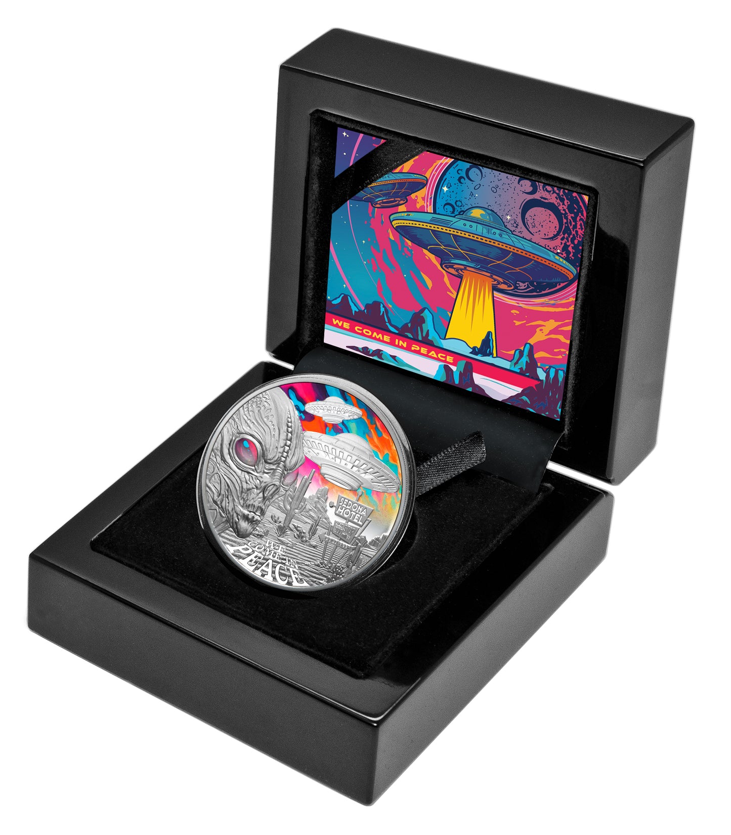 Niue 2024 $1 Alien Encounters 1oz Silver Coloured Proof Coin
