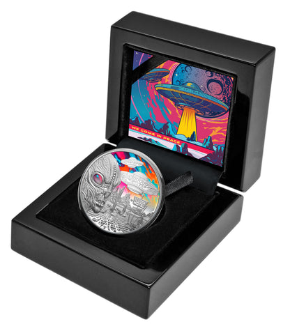 Niue 2024 $1 Alien Encounters 1oz Silver Coloured Proof Coin