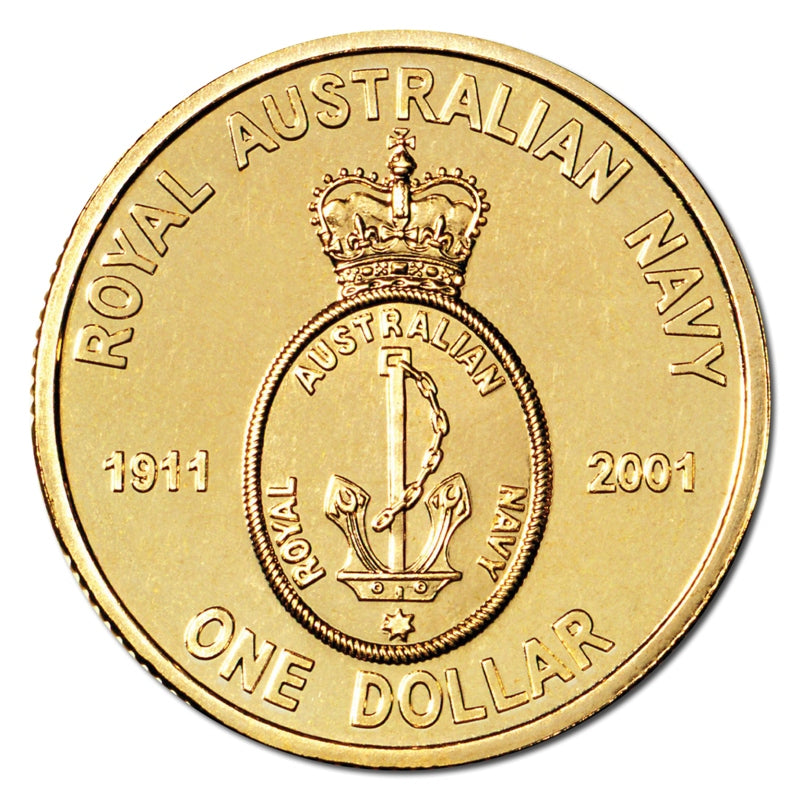 2001 $1 Anniversaries of The Australian Defence Forces Uncirculated 3 Coin Folder Set
