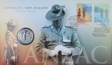 NZ 2015 50c ANZAC Australia-New Zealand Joint Issue PNC