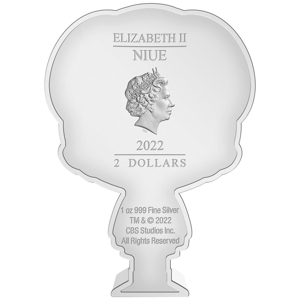 Niue 2022 $2 Chibi Star Trek Nyota Uhura Shaped 1oz Silver Proof Coin