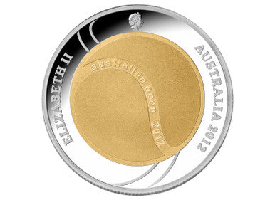 2012 $2 Australian Open 100th Men's Champion Selectively Gold Plated 1oz Silver Proof Coin