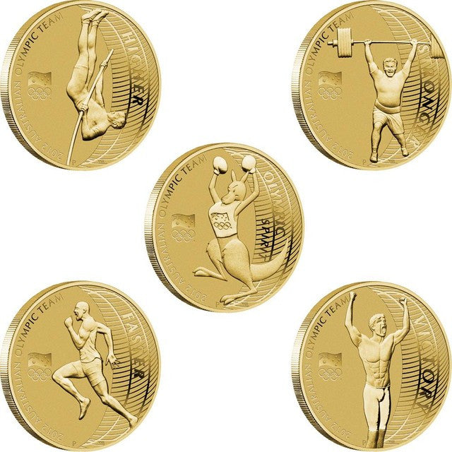 2012 $1 Australian Olympic Team Uncirculated 5 Coin Set