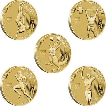 2012 $1 Australian Olympic Team Uncirculated 5 Coin Set