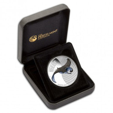 2012 50c Australian Sea Life II The Reef Manta Ray 1/2oz Silver Coloured Proof Coin