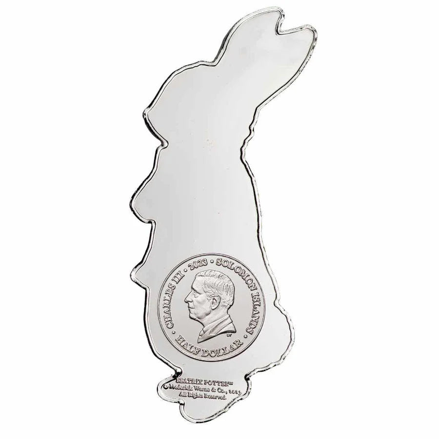 Solomon Islands 2023 Half Dollar Peter Rabbit Coloured Uncirculated Shaped Coin