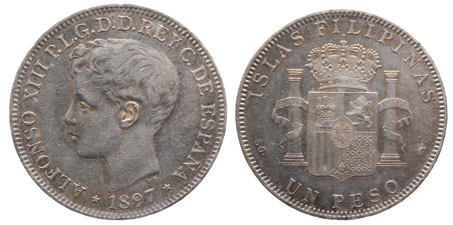 Philippines 1897sgv Peso gEF