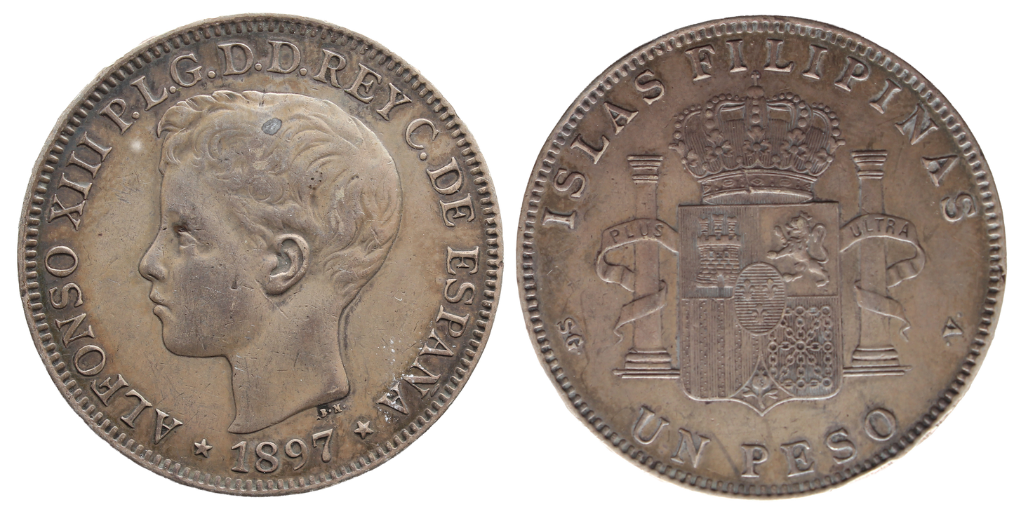 Philippines 1897sgv Peso VF