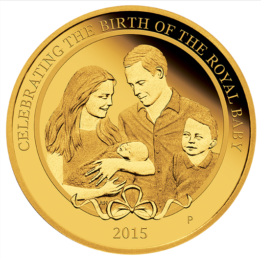 2015 $25 Celebrating The Birth of HRH Princes Charlotte 1/4oz Gold Proof Coin