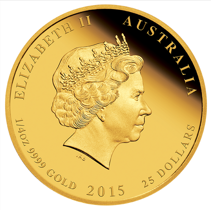 2015 $25 Celebrating The Birth of HRH Princes Charlotte 1/4oz Gold Proof Coin