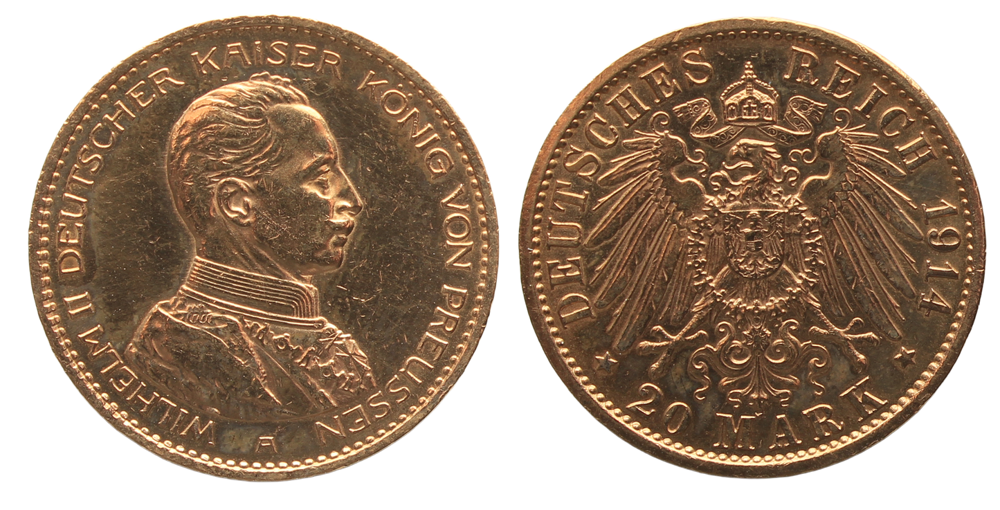 Prussia, 1914A Twenty Marks VF