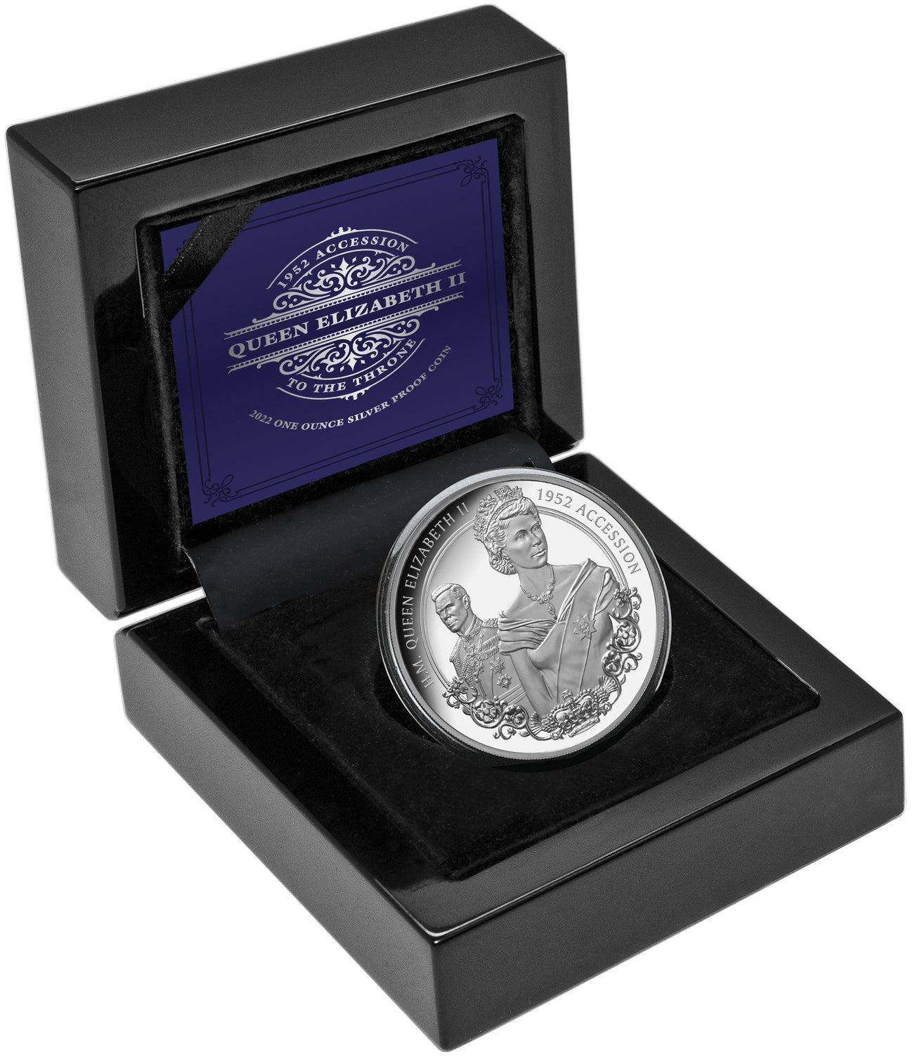 Tokelau 2022 $5 Queen Elizabeth 1952 Accession To The Throne 1oz Silver Proof Coin