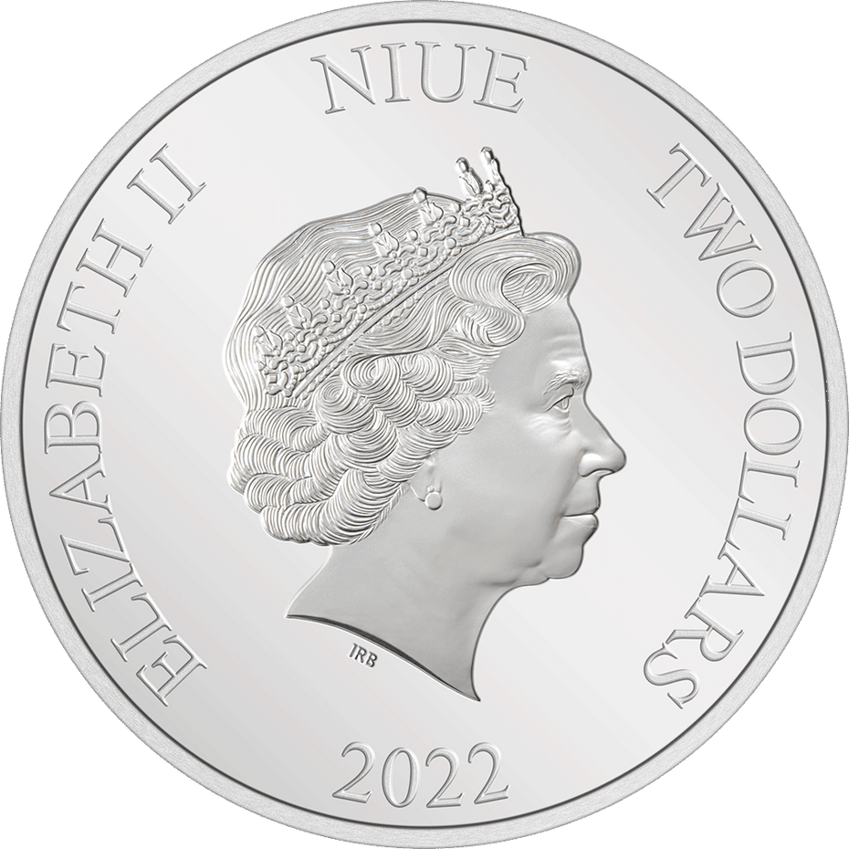 Niue 2022 $2 Queen Elizabeth II 1oz Silver Proof Coin